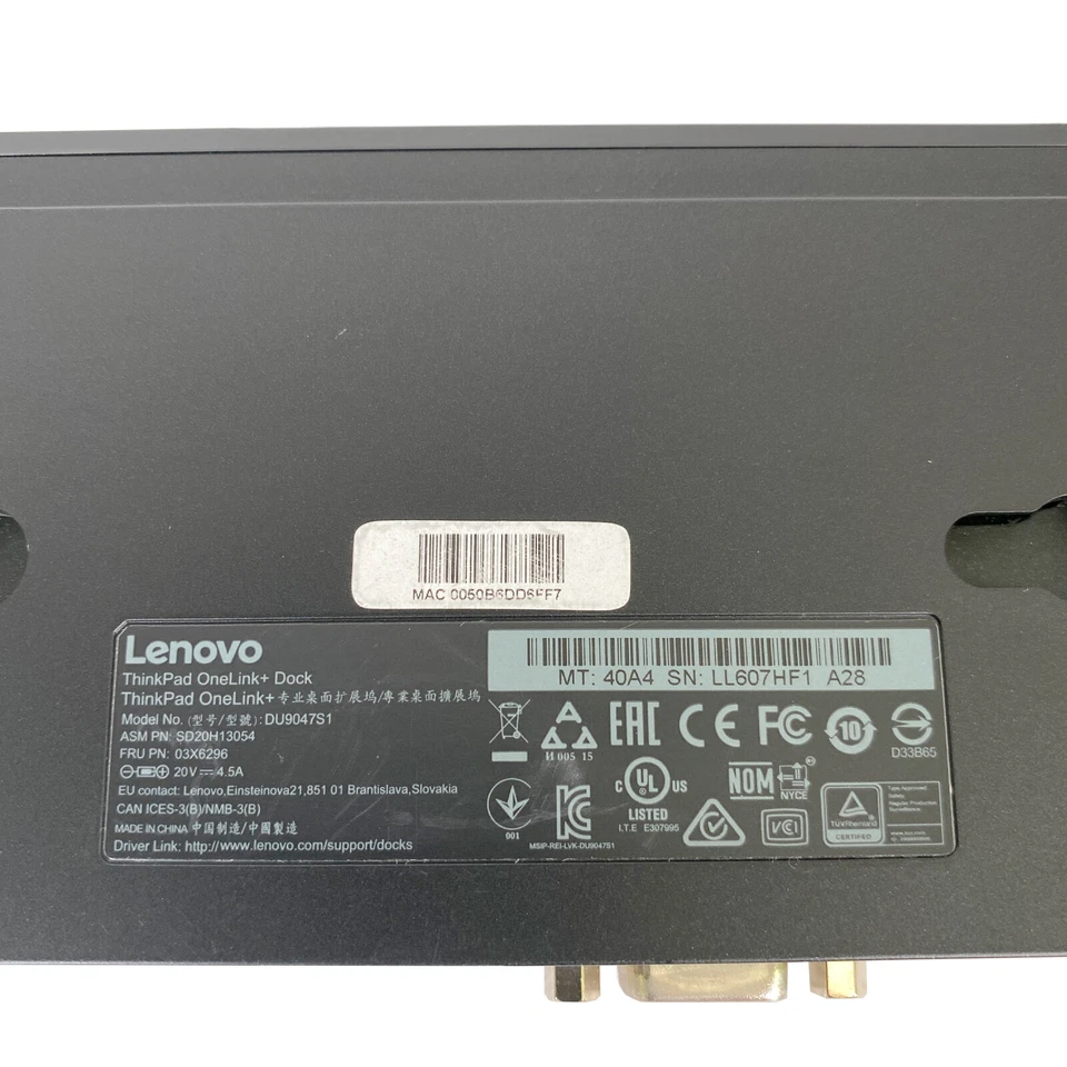 Lenovo OneLink+ USB Dock Station for ThinkPad X1 Yoga X1 Carbon 4 Gen w/PSU 90W - Image 3 of 4