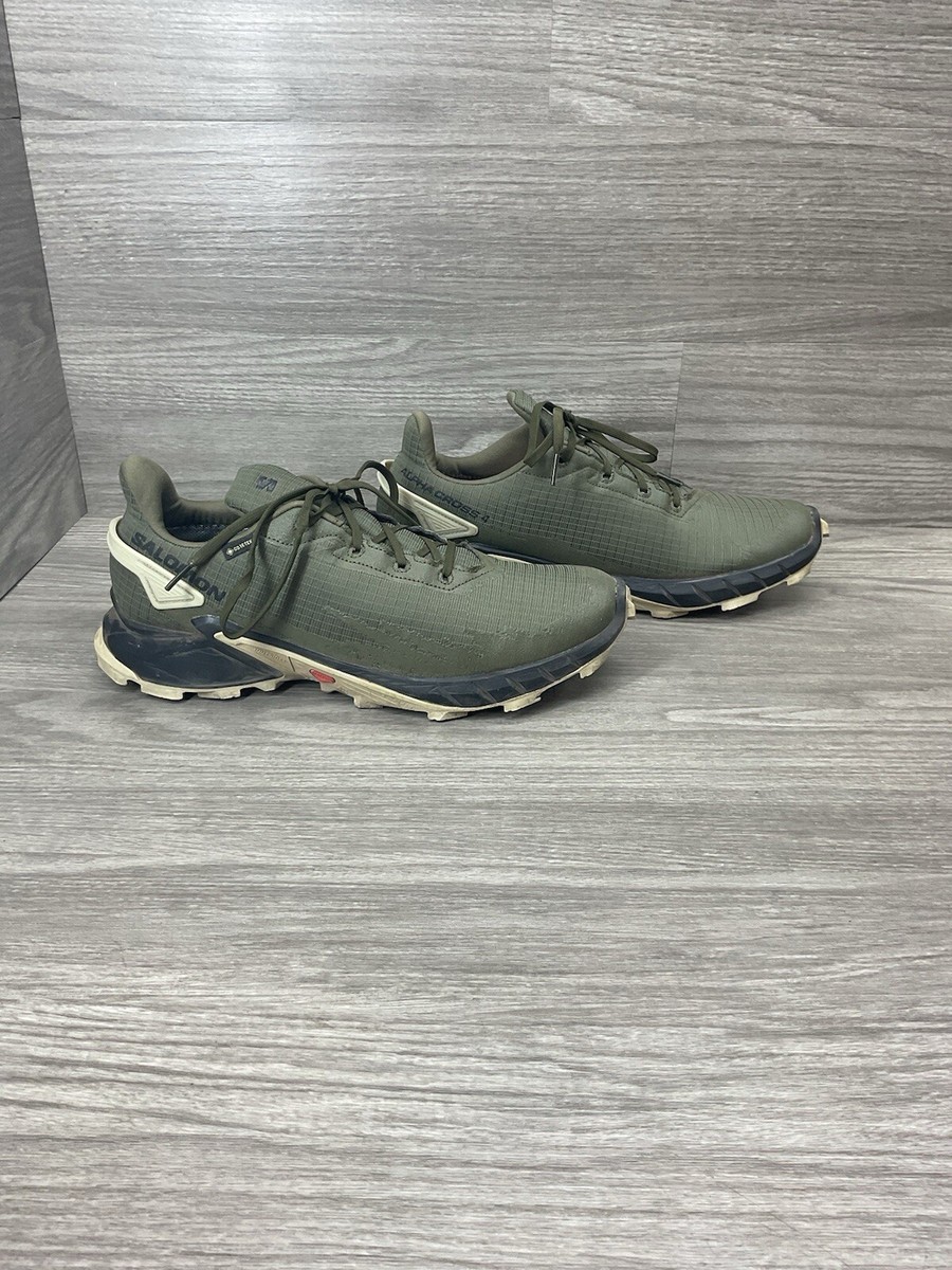 Salomon Alphacross 4 GTX GORETEX Lc Green Olive Vanilla 12 