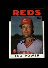 Ted Power Reds 1986 Topps authentic autographed card
