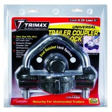 Universal Trailer Coupler Lock Dual Lock System Hardend Trimax Umax50 Security