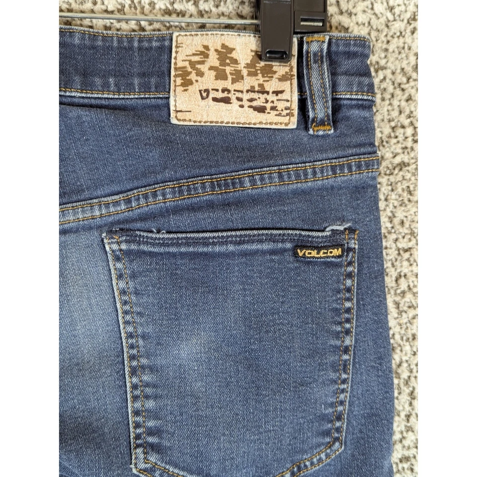 Volcom Solver Modern Straight Jeans Dark Wash Denim Pants Size 30 (Fits 30x30) - Image 4 of 4