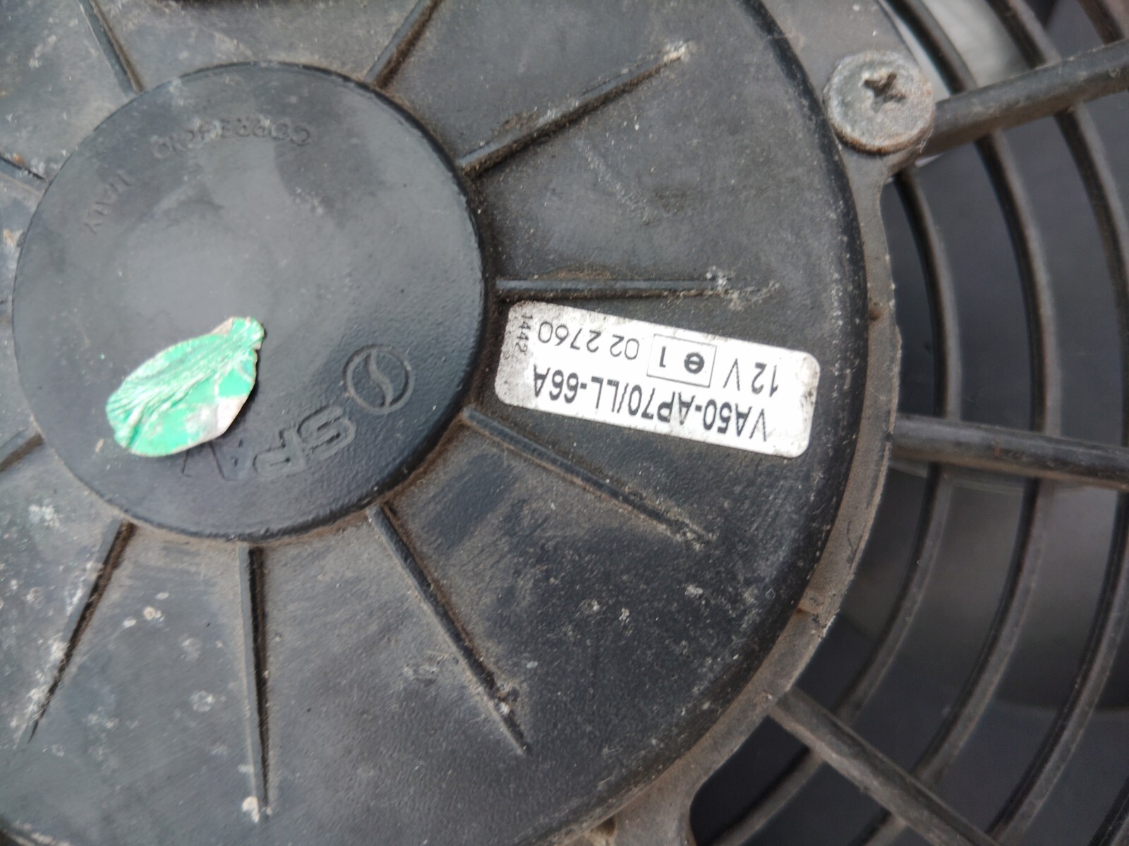 2004 Maserati Fan SPAL DUAL FAN VA50-AP70/LL, VA50-AP70/LL-66A, VA50-AP72/LL/F, 
