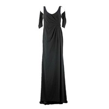 Vera Wang White NEW $178 Sz 2 Black Polyester Cold Shoulder Lined Dress