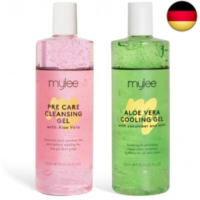 MYLEE Pre & After Care Kit mit Aloe Vera Gel (2x500ml) Beruhigendes Kühlgel Pre 