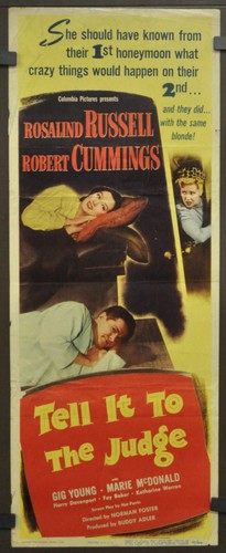 TELL IT TO THE JUDGE 1949 ORIG 14X36 MOVIE POSTER ROSALIND RUSSELL GIG YOUNG