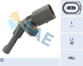FAE 78126 ABS Sensor FüR VW Audi Seat Skoda-image