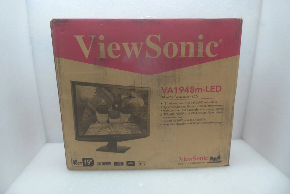 New ViewSonic VA1948M 19" LED Widescreen LCD Monitor VS13780 - Image 2 of 3
