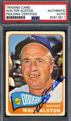 #ad Walter Alston PSA DNA Signed 1965 Topps Autograph $89.00