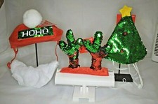 U PICK Pet HEADWEAR Hat Headband CHRISTMAS Santa REINDEER Tree SEQUINS Bells NEW