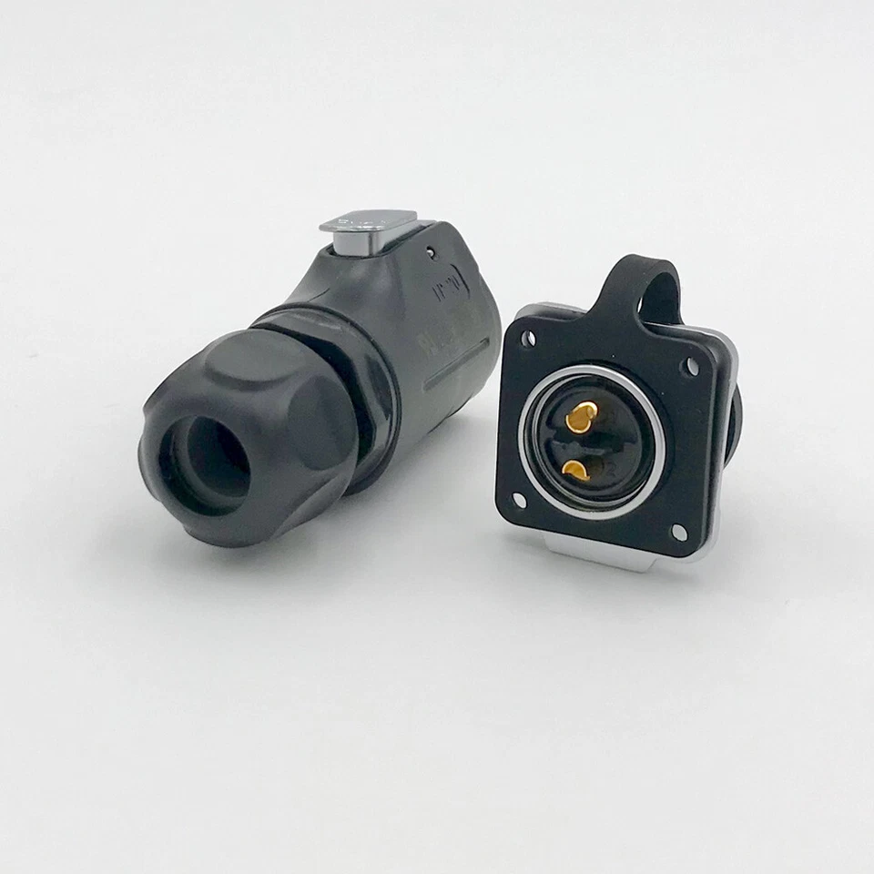 2 Pin Power Circular Connector Female Plug & Male Socket Waterproof Outdoor IP67 - Image 2 of 4