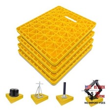 Large RV Jack Stabilizer Pads,Sinking Resistant Stackable Yellow 14"x12"