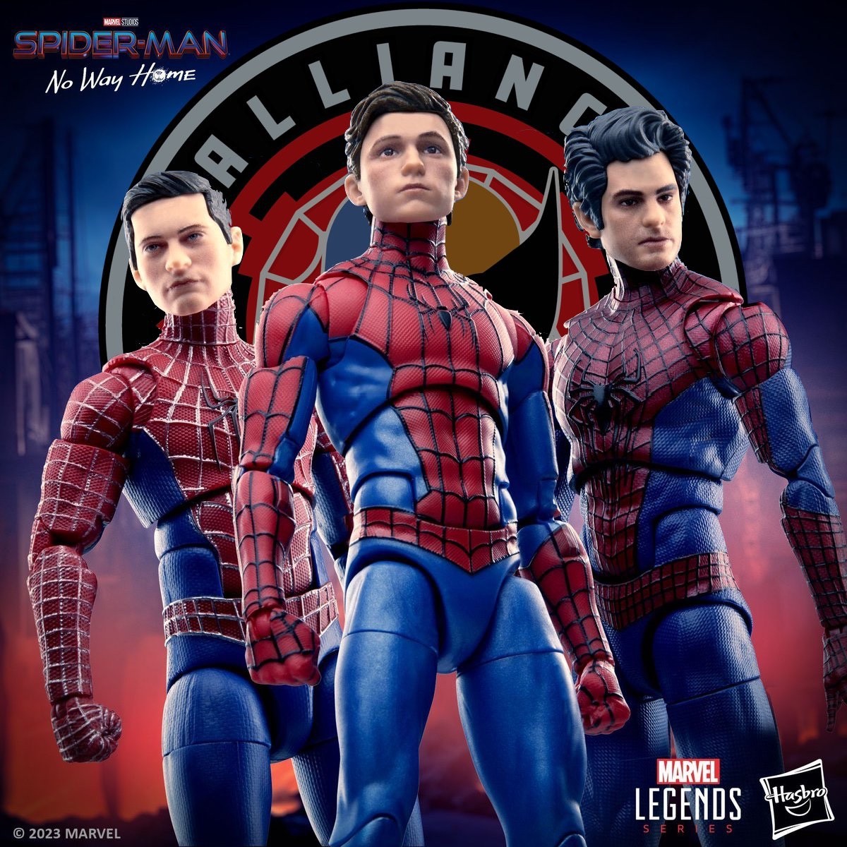 2023 Marvel Legends No Way Home Hasbro SPIDER-MAN Figures (3) Tom