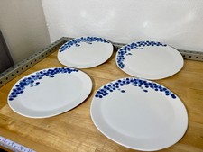 4x Crate & Barrel Rika  Plates Blueberries DI...