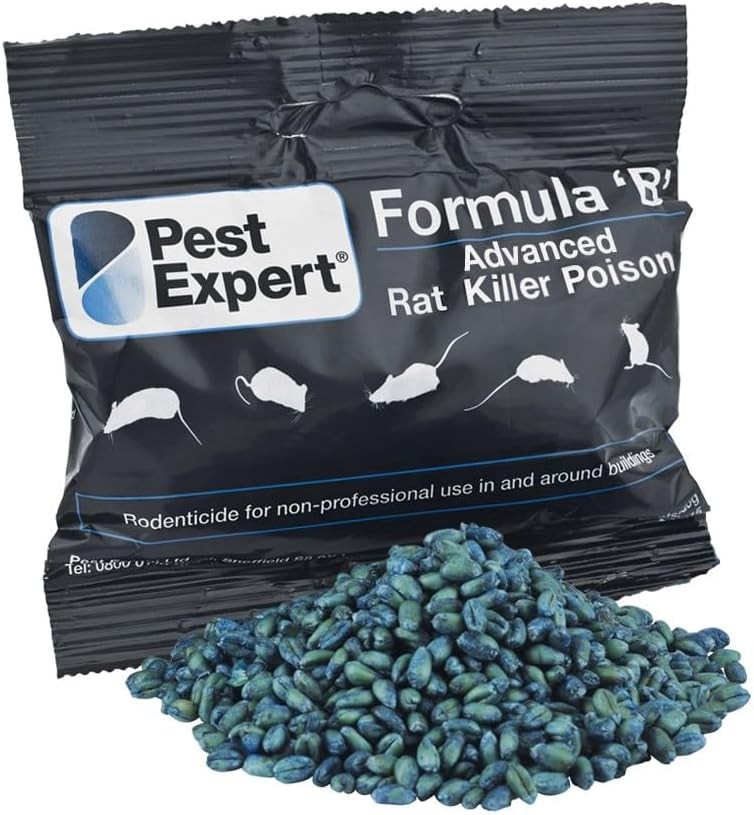 Pest Expert Formula B+ Advanced Rat Bait Killer Poison 800g (8 x 100g) Stronges
