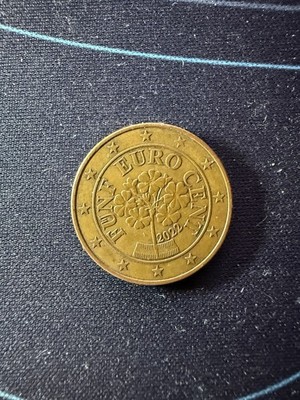 2022 5-Euro Austria with primula auricula Flower.