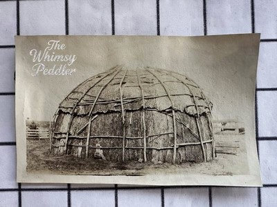 Old Adobe Ruins Pueblo Structure Southwest Vintage Snapshot Photo Rustic Cabin