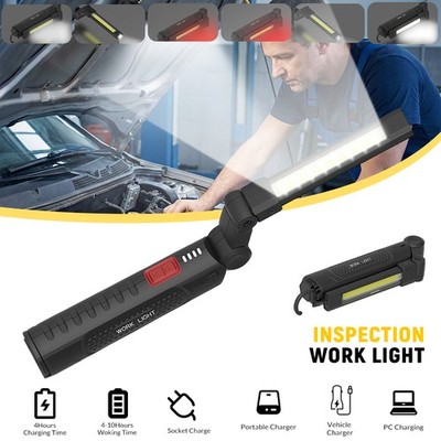 LED COB Work Light with 6 Lighting Modes for Car Repair Flashlight Rechargeable 