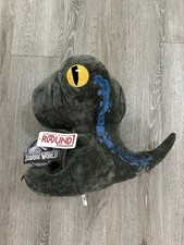 Jurassic World Gray/blue Raptor Plush 15" Licensed. Round 1 Exclusive NWT