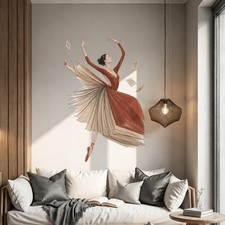 Colorful Dance Dancing Girl Book Reading Wall Decal z5720