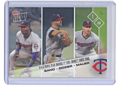 2017 Topps Now 206 Brian Dozier / Joe Mauer / Miguel Sanó