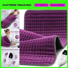 Extra Large 17"x33" Heating Pad for Back Pain Relief, Electric Heat Therapy Pad