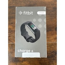 Fitbit Charge 6 Fitness Tracker Obsidian Black Google GA05183 Smartwatch NEW