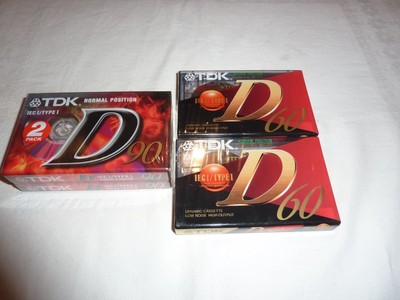 AUDIO TAPE  / FACTORY SEALED / TDK D60 / D 90 von 1995-1997 / 4 Stück