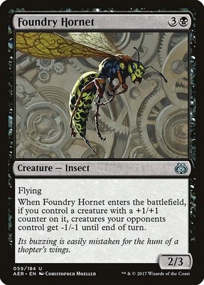 Foundry Hornet 2x FOIL AER MTG Aether Revolt Uncommon MINT black
