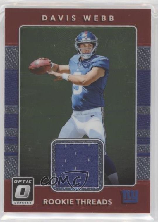 2017 Donruss Optic Rookie Threads Davis Webb #24 RC no9