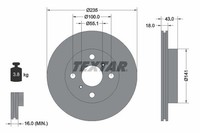 Textar Bremsscheiben Textar PRO Ø 235Mm InnenbelüFtet Beschichtet FüR Toyota 921