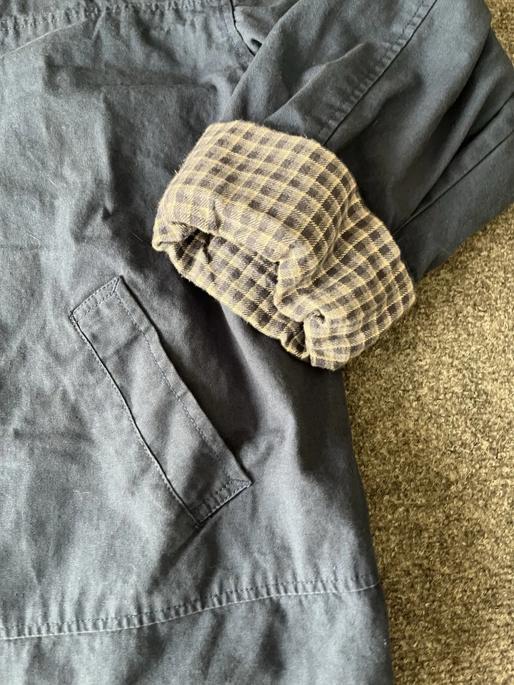 Chaqueta Cherokee De Colección Para Hombre Talla Grande L Franela a Cuadros Algodón Forrado Abrigo Botón Foto 2 de 4