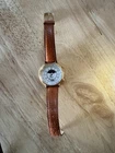 Vintage Timex 364 Cell Moon & Sun Phase Perpetual Calendar Gold Tone Quartz 36mm