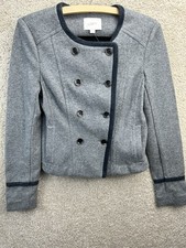 NEW Ann Taylor LOFT Knit Blazer Jacket Soft Classic Career Gray Size XS