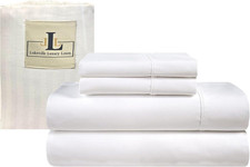 Twin XL Size Bed Sheets - Softest 100 Cotton 4PC Sheet Set -500 Thread Count- C