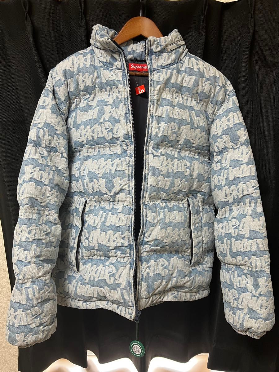 Supreme Fat Tip Jacquard Denim Puffer M | eBay Supreme Fat Tip Jacquard Denim Puffer M | eBay