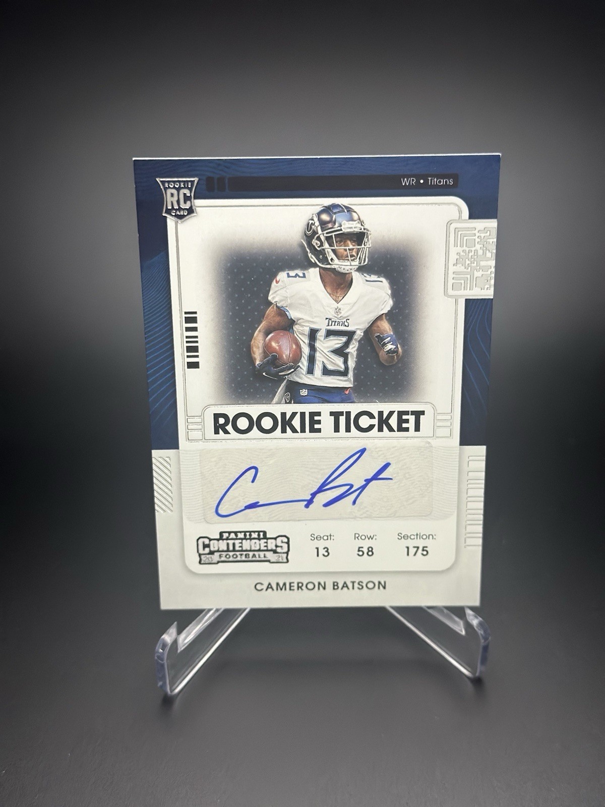 2021 Panini Contenders - Rookie Ticket Cameron Batson #278 (AU, RC) Titans