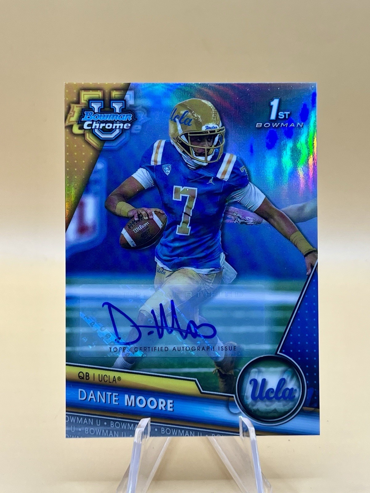 2023 Bowman University Chrome - Dante Moore 1st Bowman auto refractor #/499
