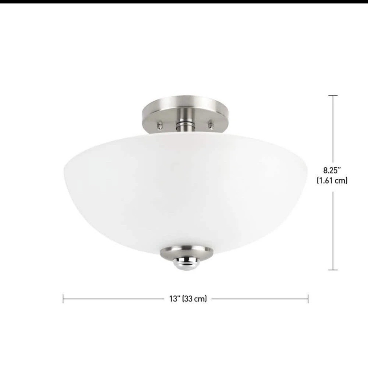 Chrome Accents Semi-flush Mount