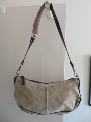 Yves Saint Laurent Mombasa Beige Suede Hobo Bag