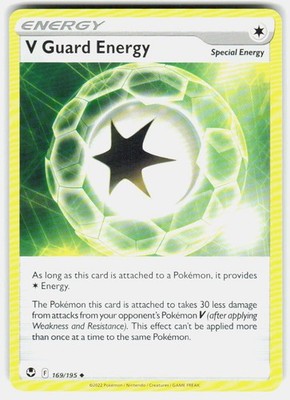 V GUARD ENERGY 169/195 UNCOMMON SILVER TEMPEST POKEMON NM/M