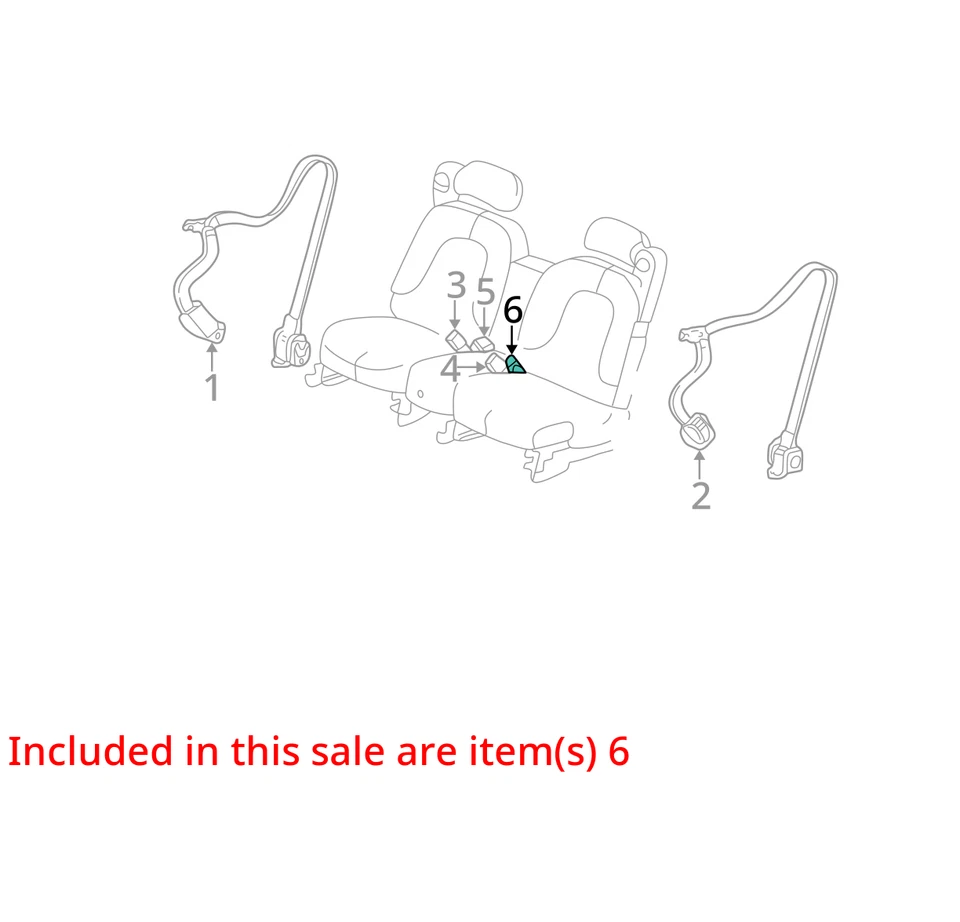 KIT DE CINTURÓN F/ASIENTO CTR LAT SI 88952041 PARA BUICK PARK AVENUE 2001-2005 - NUEVO OEM Foto 2 de 3