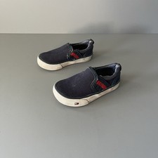 Tommy Hilfiger Lil Slider Sneaker 6 Blue Toddler Walker Canvas Nautical Comfort