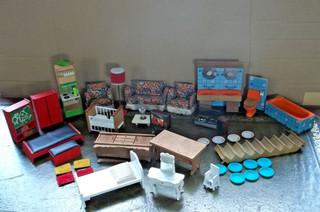 Vintage 1970s Lundby Doll house Furniture Job Lot Bundle Some Needs TLC