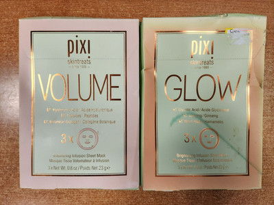 2 Boxes: Pixi Volume AND Glow Sheet Masks (3 Masks Each) -  E3D