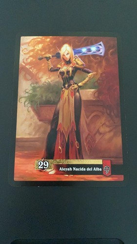 Carta Wow World of Warcraft XL Elfo Aleyah Nacida del Alba.15cm x11cm Nueva - 第 2/4 張圖片