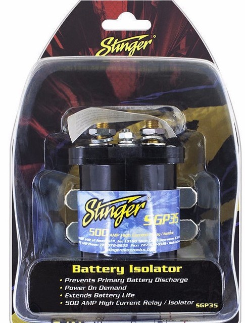 NEW STINGER AUDIO SGP35 500 AMP CURRENT RELAY BATTERY ISOLATOR 12V APPLICATION NEW STINGER AUDIO SGP35 500 AMP CURRENT RELAY BATTERY ISOLATOR 12V APPLICATION