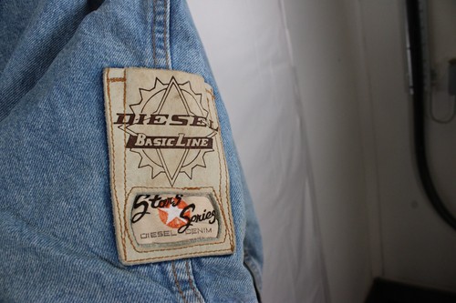 Diesel Basic Line Jeansjacke Herren Large Blau Stars Serie 90s Italy Trucker - Bild 9 von 13