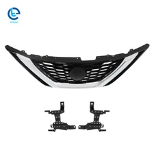 For Nissan Sentra 2016-2017-2018 Front Bumper Upper Chrome Grill ABS Chrome Mesh