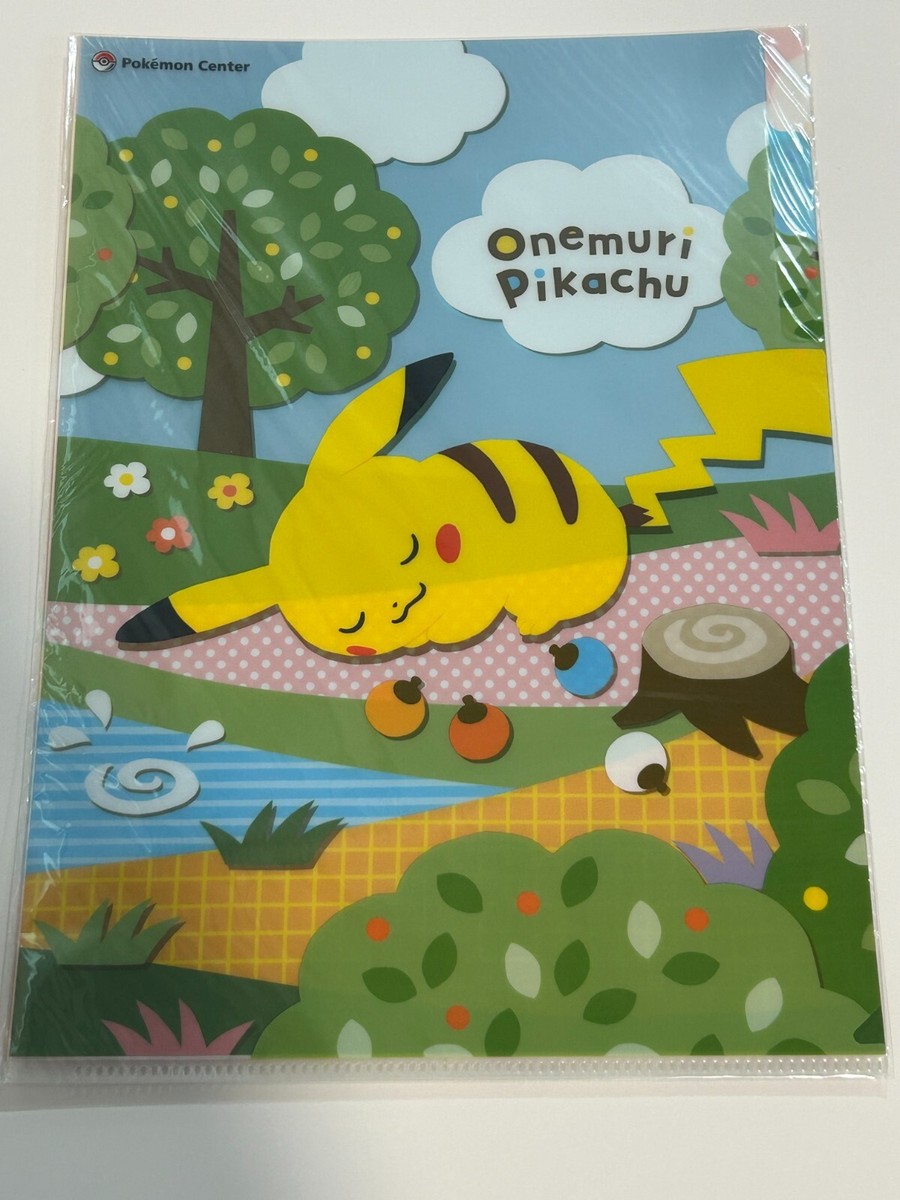 Pokemon Center File Folder Onemuri Sleeping Pikachu x 12