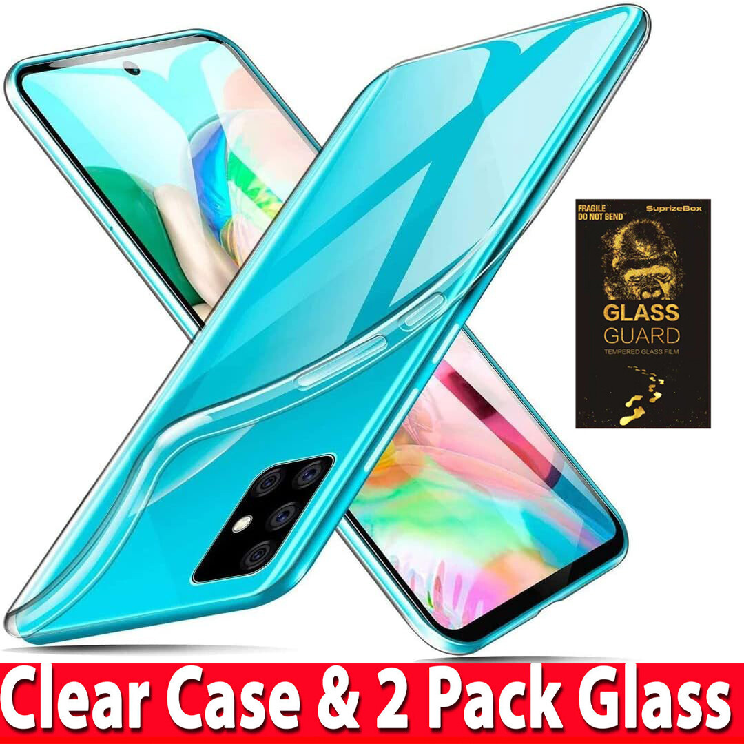 Case For Samsung A51 A71 Clear Silicone Shockproof Phone Cover